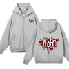 Full Zip Jacket Metal Men S Zipper Sweatshirts Oversized Hip Hop Streetwear Hoodies Clothes