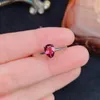 Cluster Rings Simple Pear Cut Garnet Ring For Daily Wear 6mm 8mm Natural Silver 925 Jewelry