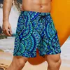 Vêtements de gymnastique Ocean Mandala Print Board Shorts Abstract Flower Fashion Beach Pantalons courts Hommes Sports personnalisés Surf Confortable Trunks Cadeau