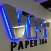 Logotipo de señalización retroiluminada 3d personalizado, letras iluminadas, letra de canal 3d popular, letrero retroiluminado con led, letra de letrero de pared led de empresa