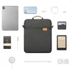 MA483 11-Zoll-Tablet-Schultertasche mit wasserdichter Hülle, stoßfeste Handtasche für iPad (Einzelgriff) – Dunkelgrau