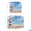 Mats Pads Table Sea Beach Lighthouse Dish Drying Mat For Kitchen Counter Sink Quick Drain Fashion Printed Home Placemat Drop Deliv Dh1Bl