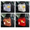 Bilarrangör Back Seat Storage Bag Hanging Box Paper Towel Telefon Felt skräp kan tillbehör