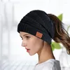 Cycling Caps Knitted 5.0 Bluetooth-compatible Winter Warm Headset Cap Wireless Stereo Call Music Headphones Hat For Night
