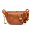 Kvällspåsar Slingväska för kvinnor Small Crossbody Pu Leather Chest Ryggsäck Fanny Pack Belt Fashion Phone Purse