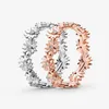 New Brand 100% 925 Sterling Silver Sparkling Daisy Flower Crown Ring For Women Wedding & Engagement Rings Fashion Jewelry271W