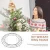 Kwiaty dekoracyjne 10 szt. Kwiatowe zapasy Garland Hoop Metal Floral Rame Układ wińczyka żelaza