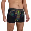 Mutande Elefante Intimo Neon Line Art Uomo Pantaloncini Slip Tronco elastico Stampa di alta qualità Grandi dimensioni