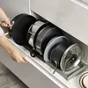 Kitchen Storage Organizer And Container Box Bowls Dishes Tray Space Aluminum Dripping Bowl Rack