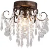Lampe suspendue en cristal de Style européen, petit lustre moderne et minimaliste, pour porche, allée, couloir, Restaurant