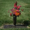정원 장식 금속 크로스 스테이크 사망 한 친척의 무덤 부지 마당 묘지 기념 장식의 야외 장식