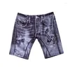 Underpants Large Size Mens 3D Print Denim Panties Fashion Ice Silk Sexy Underwear Jean Style Long Leg Boxer Shorts Calzoncillos