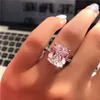 Fine Promise Ring 925 Sterling Silver Plated Cushion cut 7mm Diamonds cz Engagement Wedding Rings For Women Jewelry308z