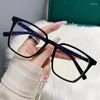 Sunglasses Trend Blue Light Blocking Myopia Prescription Glasses Vintage Retro Square Frame Minus Diopter Eyeglasses 0 To -4.0