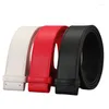 Belts Men's Belt And Women's Color 3.8CM Circle Cowhide Casual No Buckle Men Women