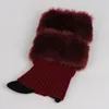 Women Socks Faux Fur Ladies Knit Crochet Boot Cuffs Toppers Ankle Winter Japanese 2023 Wholesale