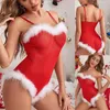 Conjunto sexy Ropa erótica de Navidad Uniforme Tirantes Body Conjunto Mujeres Lencería sexy Ropa interior Traje Sling Vestido 231026