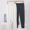 L-02 Yoga Kıyafetleri Egzersiz Spor Joggers Pantolon Çıplak Kumaş Hisset Kadın Bel Drawstring Fitness Ter Pantolonla İki Yan Cep Tarzı