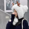 Bandanas en peluche pour femmes, chapeau d'hiver à pompon, bonnet pour oreilles tricotées moelleuses, fausse fourrure au Crochet, casquette de crâne, polaire de Ski chaude et douce