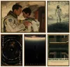 Wall Stickers Movie Interstellar Nolan Mcconaughey Kraft Paper Home Room Film Anime Retro Vintage Poster For Decor