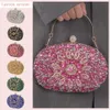 أكياس مسائية 2023 Women Women Women Luxury Bag Bag Wedder Crystal Ladies Pocket Pocket Prede Wallet for Party Quality Gift 231026