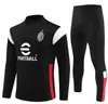 2023 2024 AC Milano Tracksuit Jerseys Tuta Maglia 22 23 24 Inter Milanso Training Suitement Foot Camiseta Chandal Zestaw piłkarski