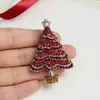 Broschen Jahr Weihnachtsbaum Brosche Pin Strass Schmuck Zubehör Emaille Abzeichen Kreativ Rot Super Lehrer Weihnachtsgeschenk Tropfen