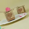 Cadeauverpakking 25st Liefde Hart Bonbondoos Vintage Kraft Bruiloft Gunsten En Geschenken Voor Kerstversiering Decoratie