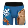 Sous-vêtements Boxers pour hommes Imprimer 3D Longues culottes pour hommes Polyester Respirant Fantaisie Sous-vêtements Boxer Shorts et confortable adulte S-XXL