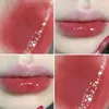 Brillo de labios 6 piezas Sin olor Flocado Pequeño cepillo Cabeza Esmalte Espejo Maquillaje acuoso y claro