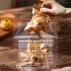 Gift Wrap LBSISI Life 50pcs Handle Bread Toast Plastic Packing Bags Donut Pastry Cookie Clear For Bakery Party Wedding