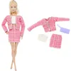 Dolls Fashion Doll Kleid Outfit Freizeitkleidung handgefertigtes Mädchen Kleidungsrock Accessoires Kleidung für DIY Dollhouse Baby Toys 231027