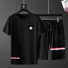 Casual Mens Tuta Abbigliamento Uomo Set Fitness Tuta sportiva Uomo 2021 Marca T-shirt corta Abbigliamento sportivo Due pezzi M-3XL TL #042636