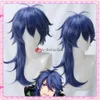 CATSUT -kostymer DRB Division Rap Battle Hypnosis MIC DICE arisugawa Long Blue Wigs Heat Resistant Synthetic Hair Cosplay Costume + Wig Cap