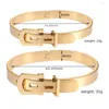 Bracelet de luxe, beaux Bracelets de haute qualité, boucle de ceinture en acier inoxydable, bijoux de manchette pour hommes et femmes amoureux, cadeau pour amis