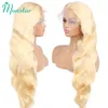 Perruques synthétiques 250 densité 13x4 13x6 360 Transparent HD 613 dentelle frontale perruque miel blond vague de corps avant cheveux humains 231027