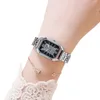 Womens Watches Women Luxury Fail Crand Felest Steel Rectangle Watch for Fashion Dress 231027