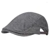 Basker basker cap classic Soild Color Sboy Hatts for Men mode Gatsby Caps Vintage British Lvy Manlig justerbar platt hatt