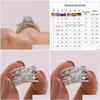 Anillos de banda Anillos de boda de lujo para mujeres Diseño de cruz elegante con incrustaciones de piedra brillante CZ Moda Versátil Anillo de dedo femenino Regalo Dhgarden Ottar