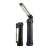 Lampes de poche Torches 2 pièces lampe de travail LED professionnelle lanternes pliables accessoires de camping alimentés par batterie veilleuses pour la réparation de voiture