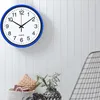 Horloges murales Numéro d'horloge sans tique ronde pour la décoration de bureau à domicile silencieuse non-tic-tac 8 pouces suspendus durables