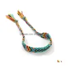Charm Bracelets Vintage Boho Nepal Ethnic Handmade Bracelet Colorf Beach Braid String Cotton Wrap Woven Rope Friendship For Women Men Dhing