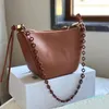 Chaîne femmes Hobo sac à bandoulière plaine sac à main en cuir véritable sac à bandoulière mode lettre sacs de créateur pour pochette pour femmes