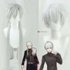 Catsuit Costumes Virtual Youtuber Kuzuha Two Style Sier Gray Cosplay Wigs Heat Resistant Synthetic Hair Halloween Party Anime + Wig Cap