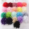 Haaraccessoires 10 stks/partij Verkopen Grote 10 cm Chiffon Bloemen DIY Kinderschoenen Bloem Schattig Zonder Hoofdbanden Geen Clips 21 Kleuren