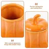 Botellas de almacenamiento Lor Café Recipiente de cerámica decorativo Contenedores de dulces Frascos de calabaza con tapas para cerámica de buffet