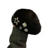 Beralar El Yapımı Rhinestone Peluş Bere Kadınlar için Sonbahar Kafası Bud Hat Black Fashion Ressam 231027 ile Her Şey Sıcak