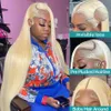 Synthetic Wigs MELODIE 13x4 13x6 Honey Blonde Lace Frontal Wig Brazilian 250 Density 5X5 Glueless 613 Color Straight Front Human Hair 231027