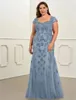 Kleider für die Mutter, Meerjungfrau, Mutter der Braut, Übergröße, formell, neues Abschlussball-Partykleid, individuell, mit Schnürung, Reißverschluss, herzförmig, ärmellos, Applikationen, Perlen, Tüll