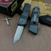 US Style Mini 819-1BLS Signature Series Auto Knife 1.889 "Damascus Steel Blade, Aviation Aluminium (T6-6061) Handtag, camping utomhus Taktisk strid EDC Pocket Knives